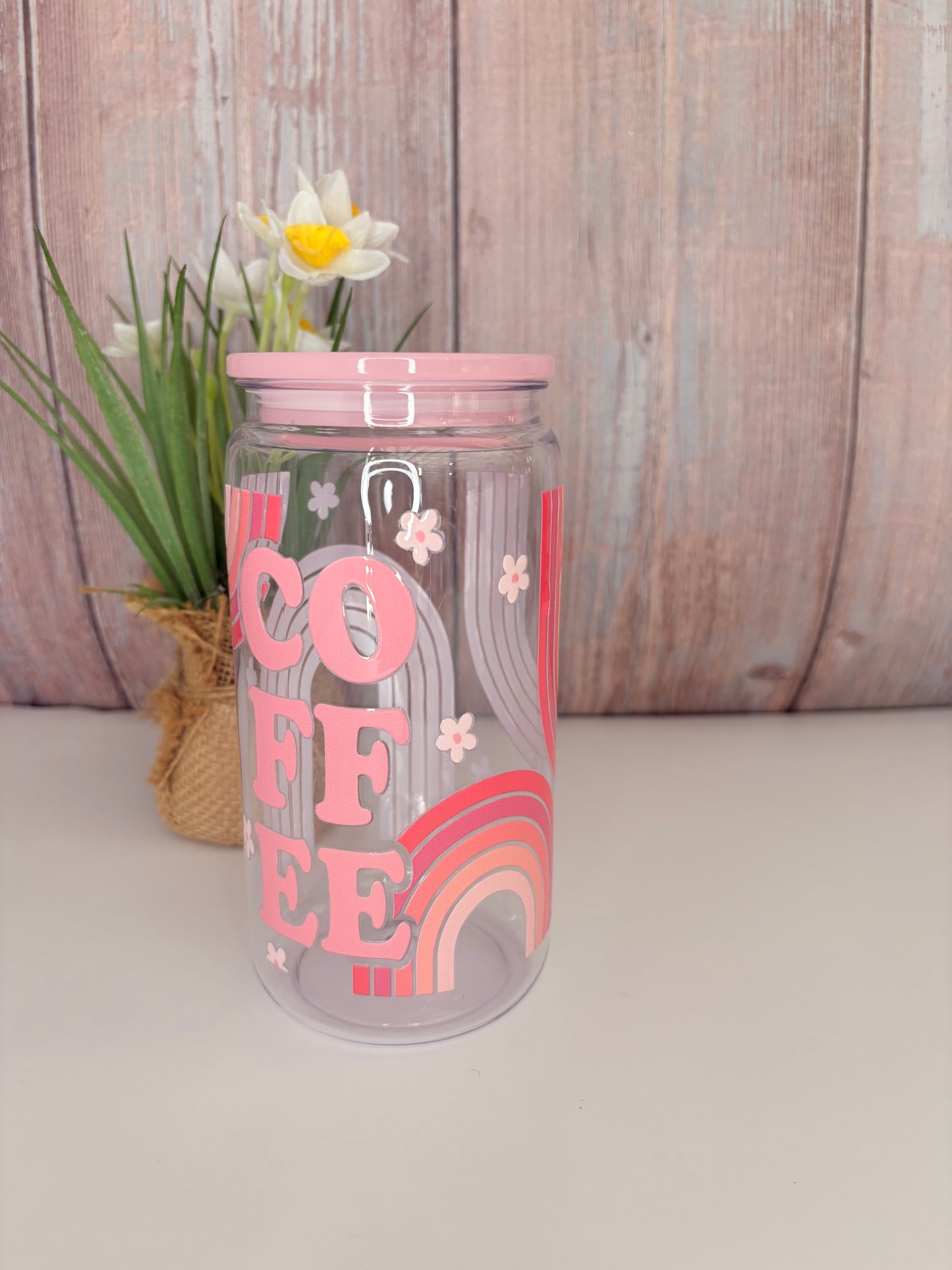 Coffee Rainbow plastic cup