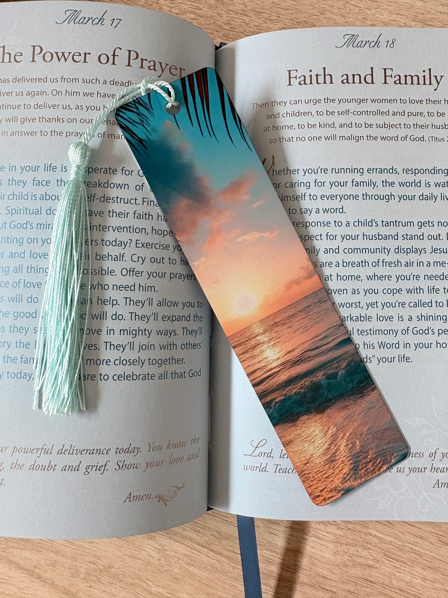 Beach bookmark