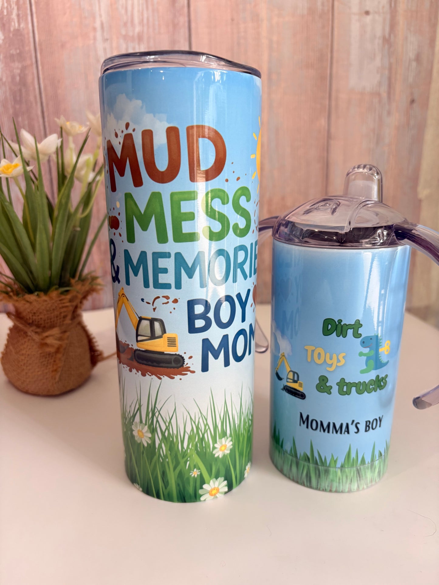 Boy Mom Mommy & Me Tumbler Set