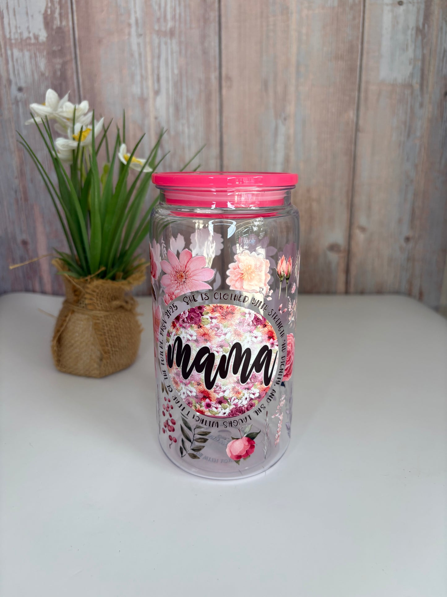 Pink Mama plastic cup