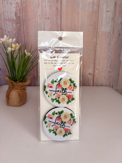 Faith Car coasters