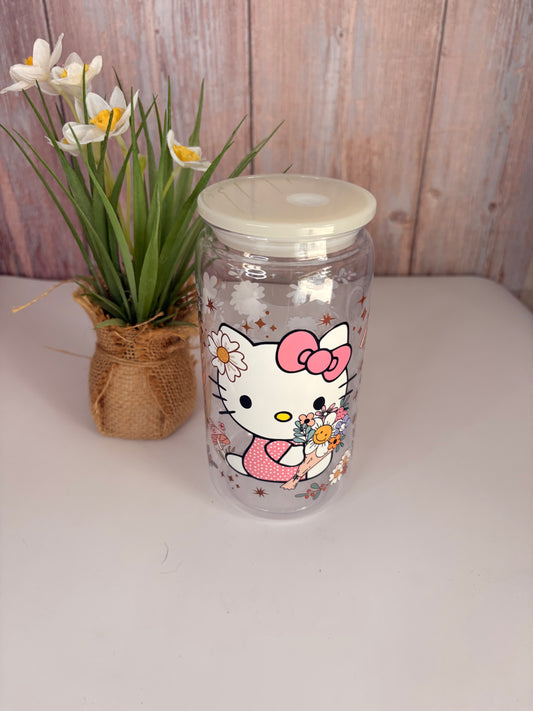 Pink hello Kitty plastic cup