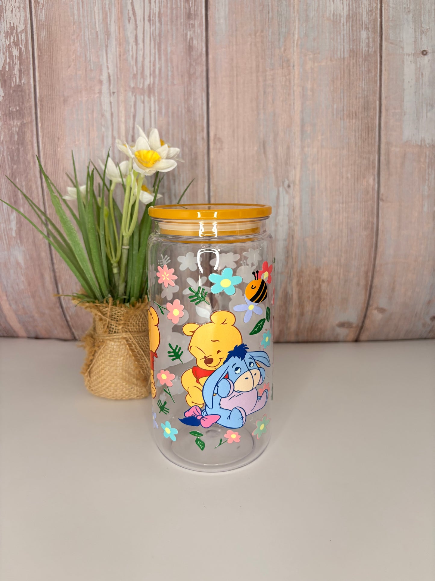 Baby pooh plastic cup