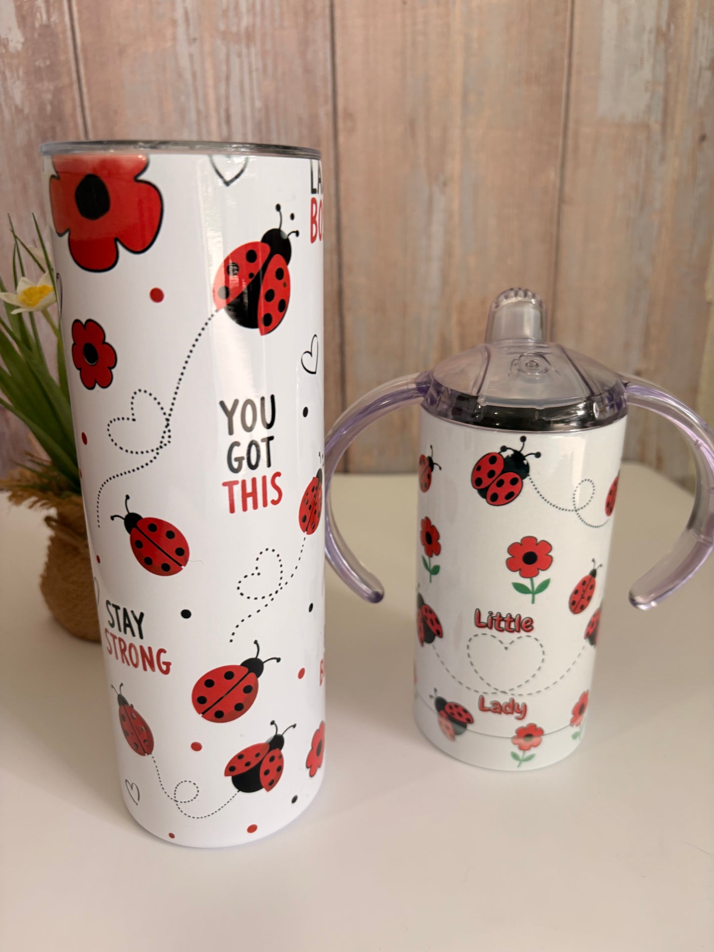 Ladybug Mommy & Me Tumbler Set