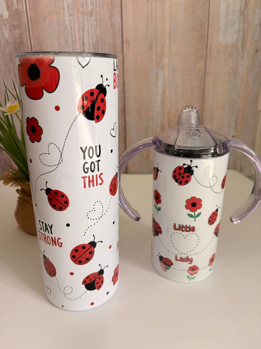 Ladybug Mommy & Me Tumbler Set