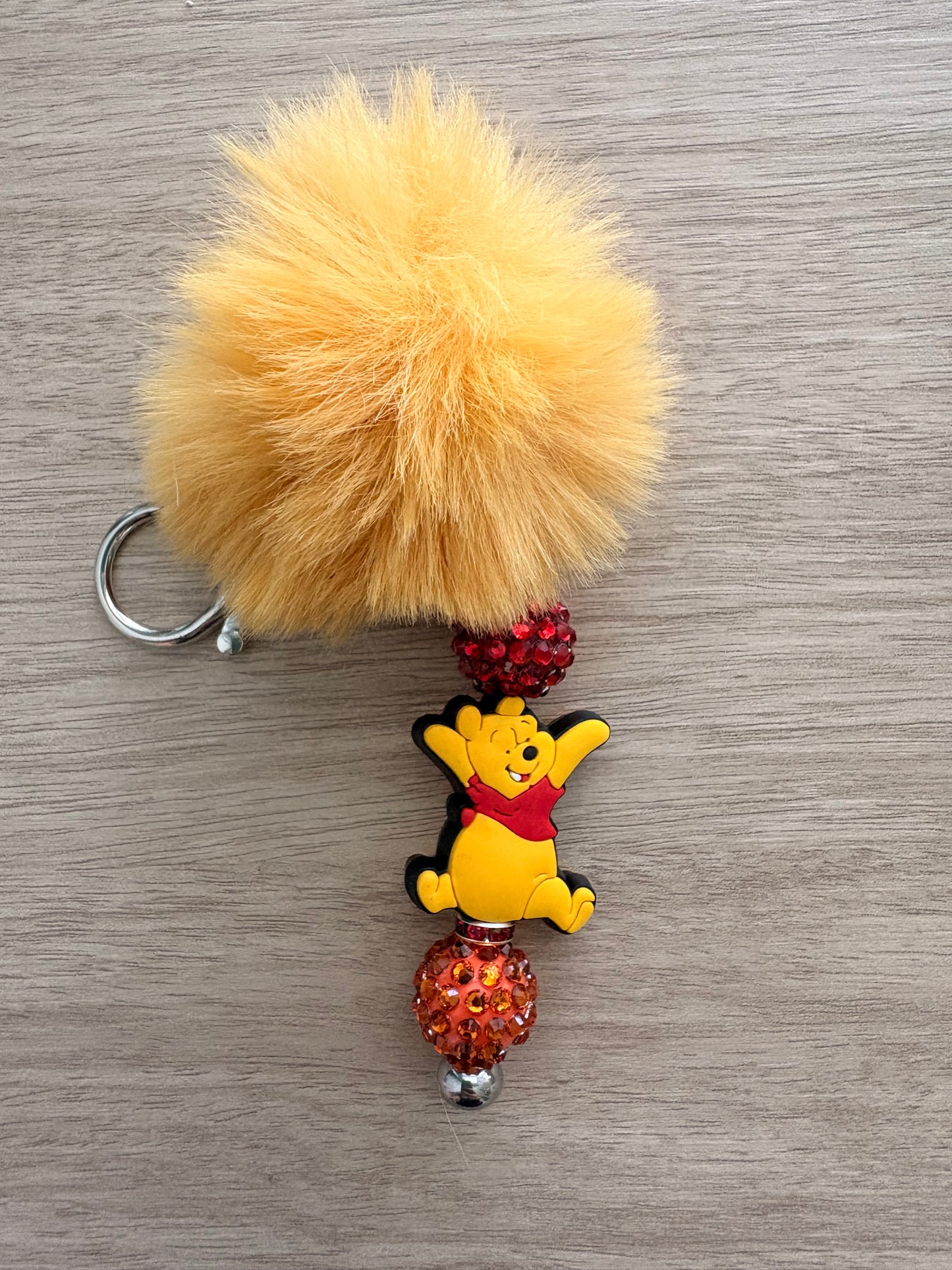 Pom character beaded keychain