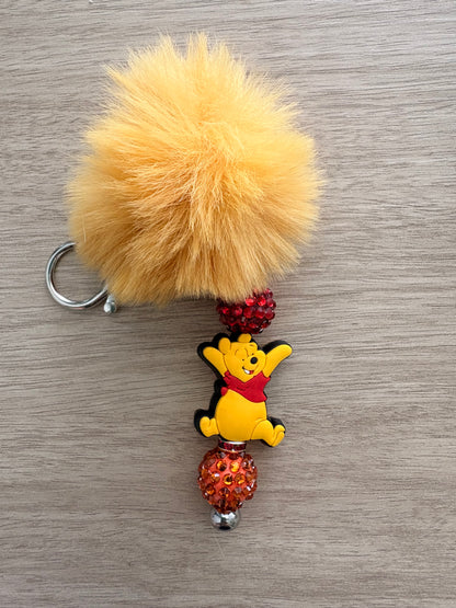 Pom character beaded keychain
