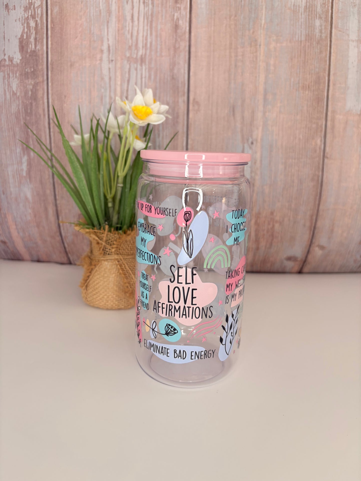 Affirmations plastic cup