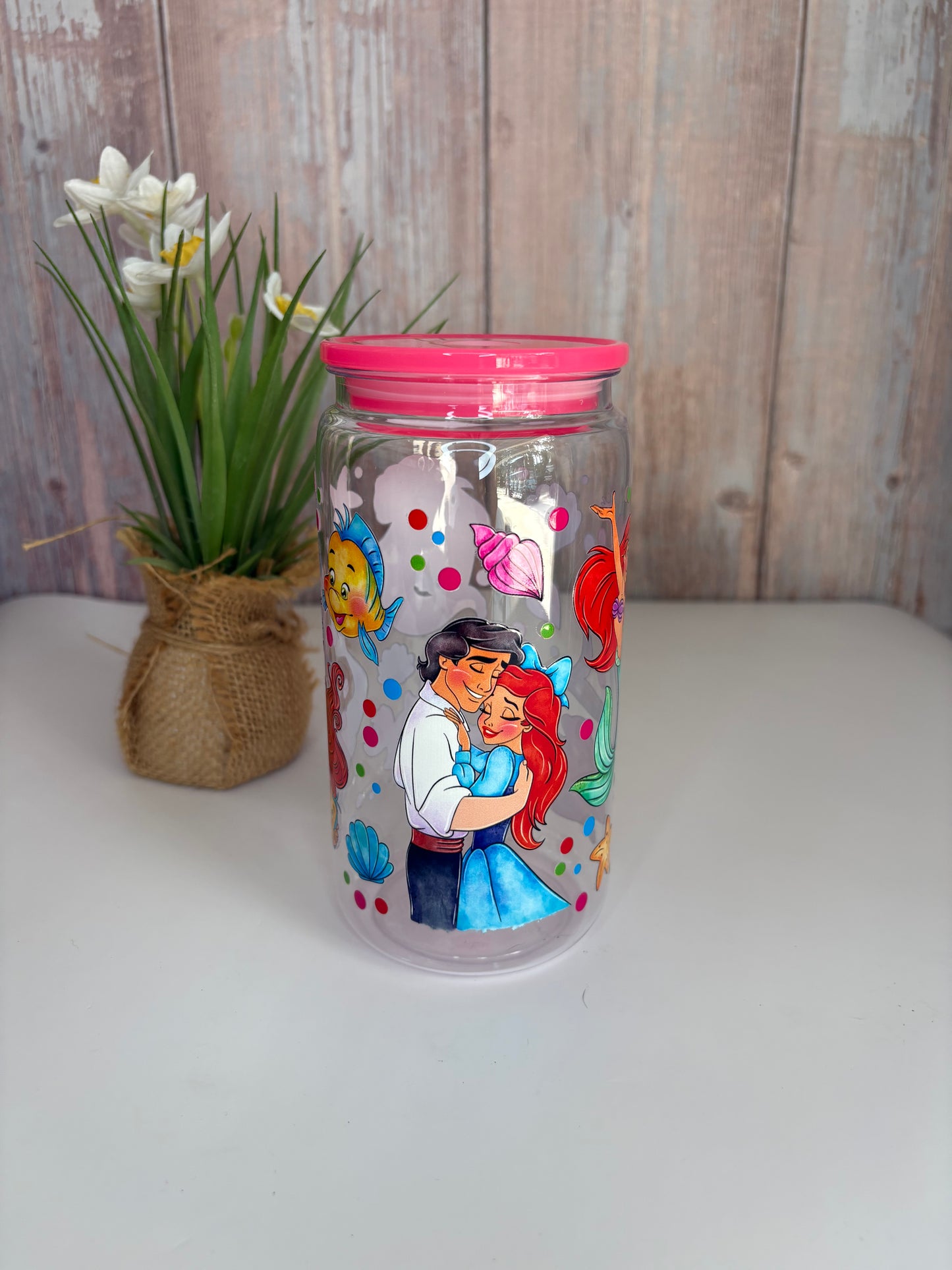 Little mermaid plastic cup