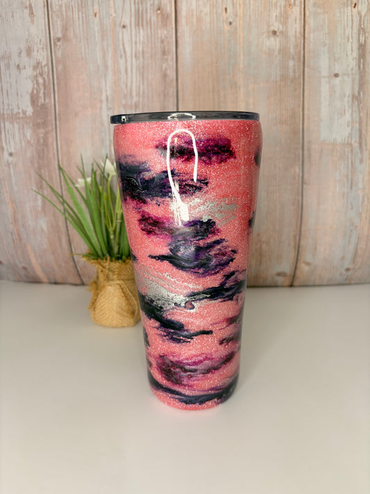 Pink/Purple Glitter Tumbler