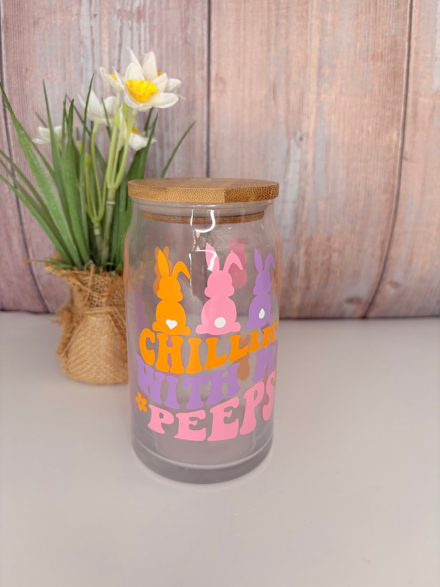 Peeps Glass Cup
