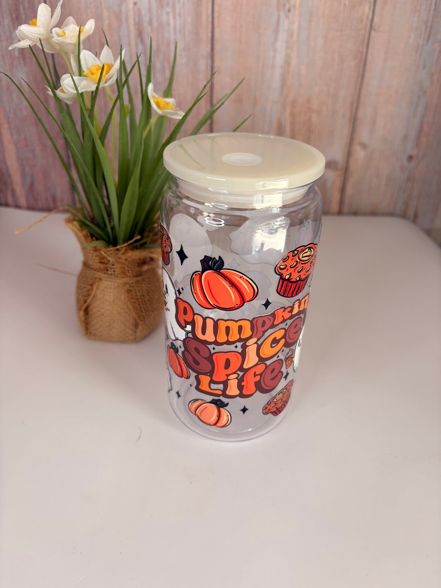 Pumpkin spice life plastic cup