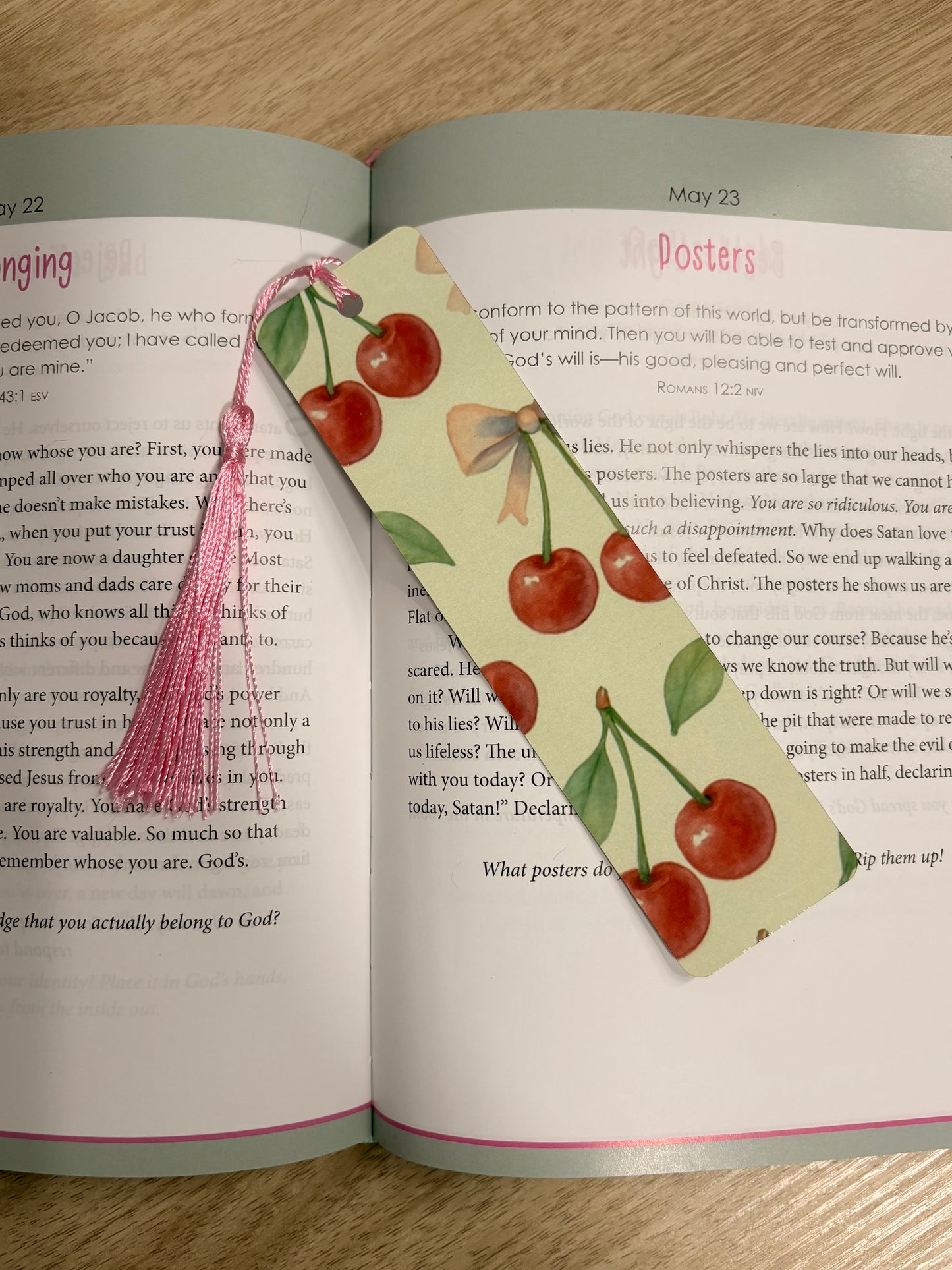 Cherry bookmark