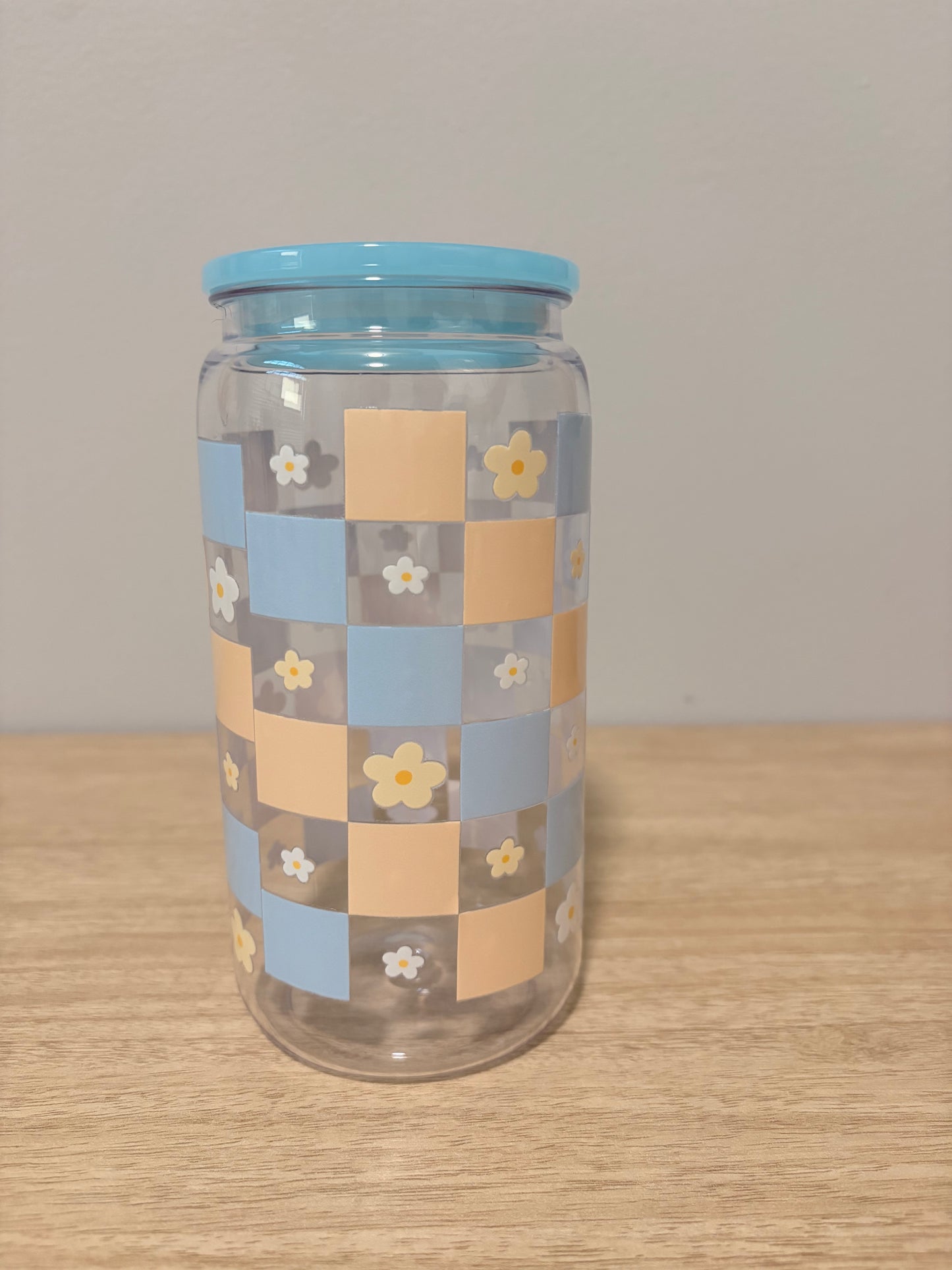 Floral plastic cup