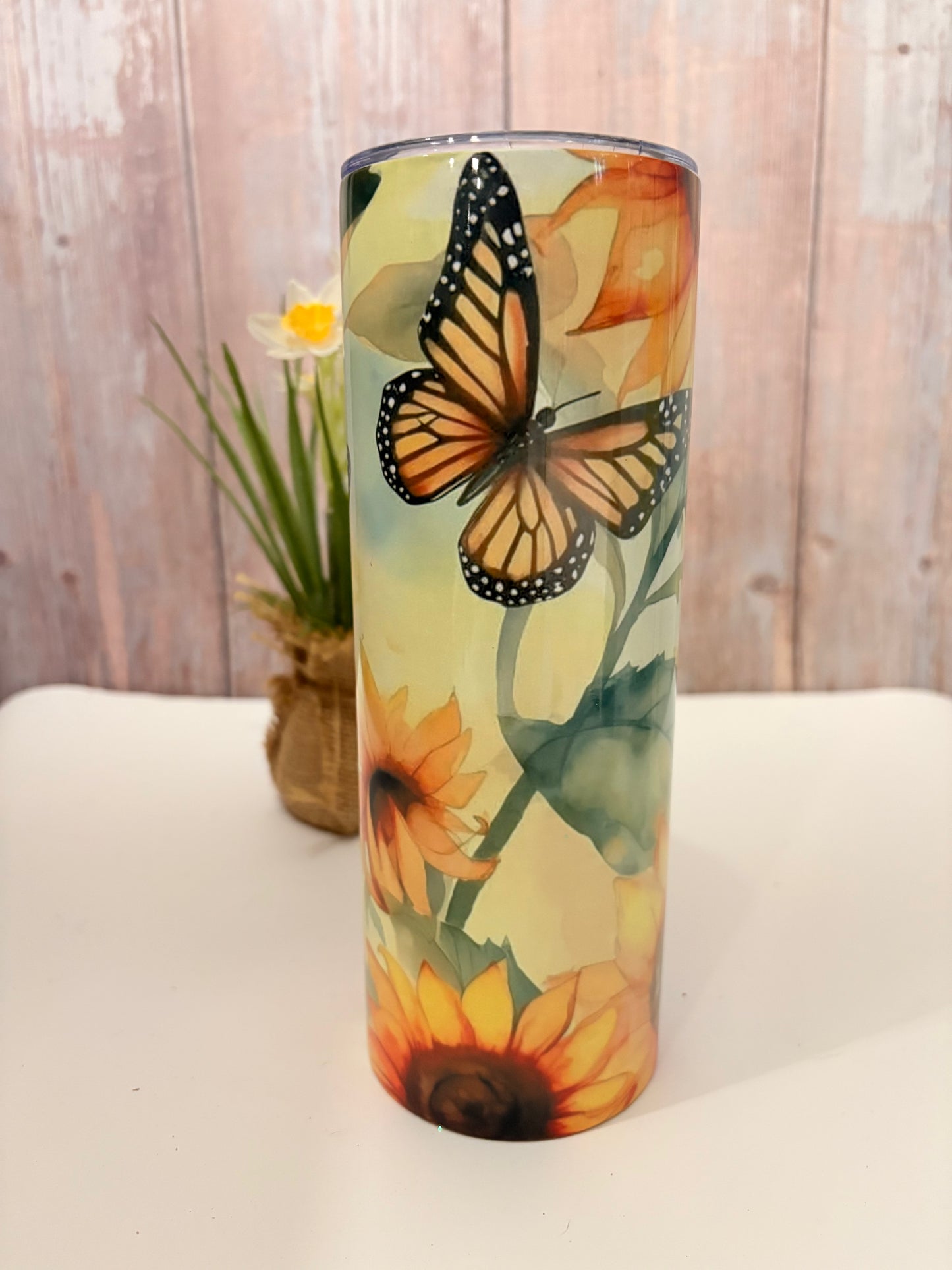 Butterfly & Sunflower Tumbler
