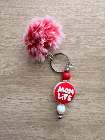 Pom character beaded keychain