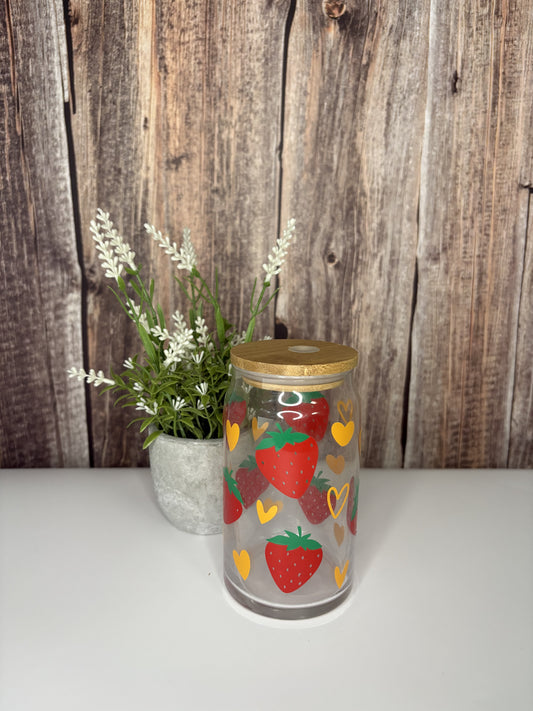 Strawberry Glass Cup